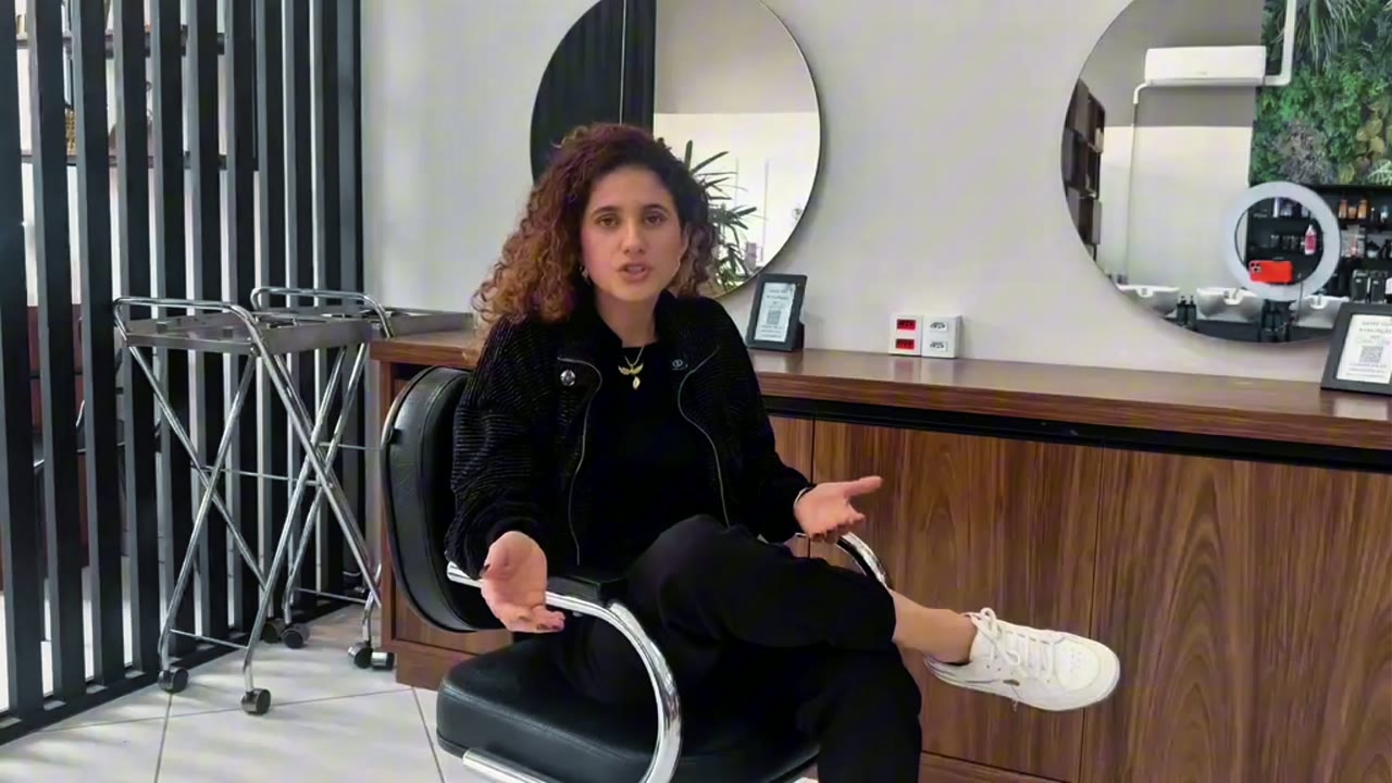 Depoimento em vídeo · recepção do salão